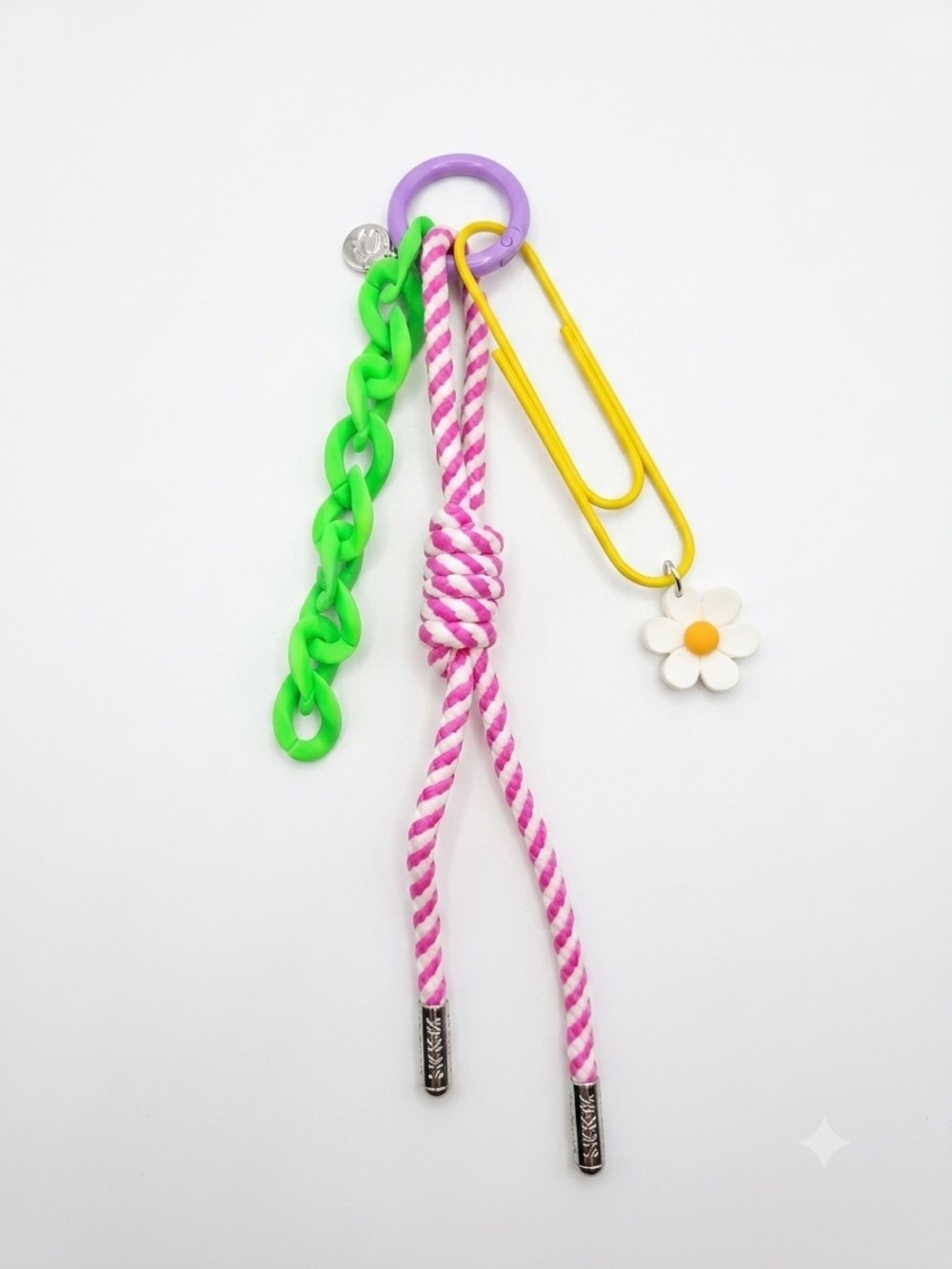 Makomaki Colorful Daisy Keychain Charm - Pink